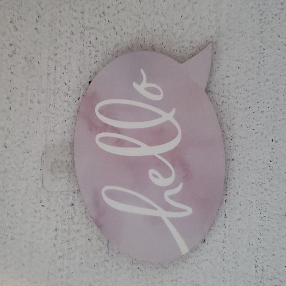 HELLO WOOD MAGNET